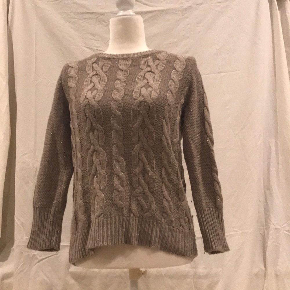 Sparkle cable knit sweater